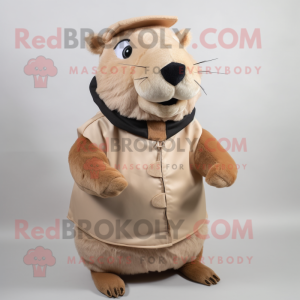 Beige capibara mascotte...