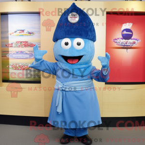 Blå Sushi maskot kostume...