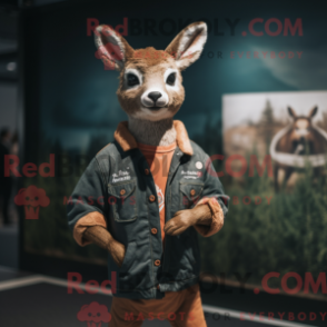 Máscara de Roe Deer com caraterísticas elegantes com um jaque e uma braçadeira - Mascotes corça - RedBrokoly.com