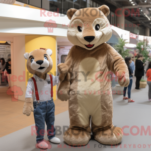 Beige Mongoose mascot...