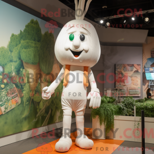 Hvid gulerod maskot kostume...