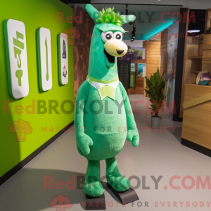 Groen lama-mascottekostuum...