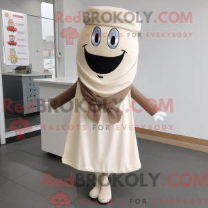 Beige steak mascottekostuum...