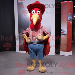 Red Turkey mascot costume...