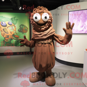 Brown Medusa mascot costume...
