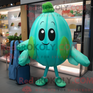 Turkis melon maskot kostyme...