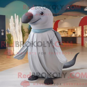 Grå pukkelhval maskot...