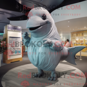 Gray Humpback Whale mascot...