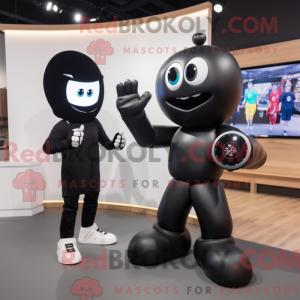 Sort boksehandske maskot...