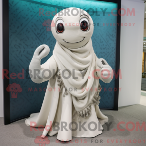 White Kraken mascot costume...