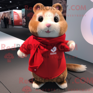 Máscara de hamster vermelho...