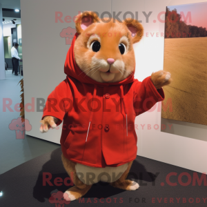 Rød hamster maskot...