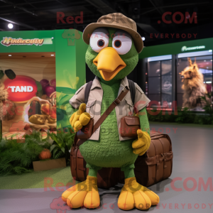Green Turkey mascot costume...