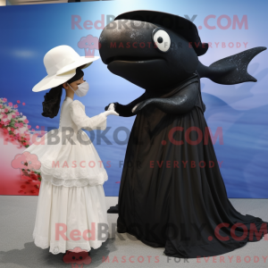 Black Humpback Whale mascot...
