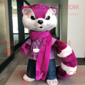 Magenta Ferret mascot...