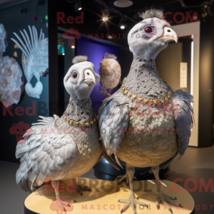 Silver Guinea Fowl mascot...