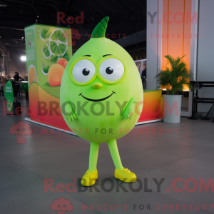Limegrøn grapefrugt maskot...