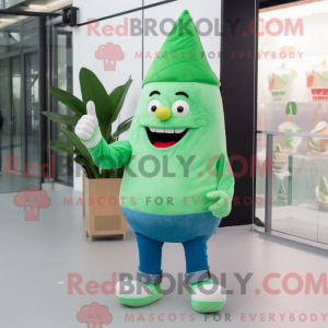 Grøn Ice Cream Cone maskot...