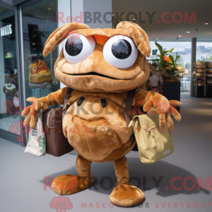 Brun krabbe maskot kostume...