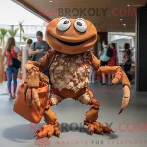 Brun krabbe maskot kostume...