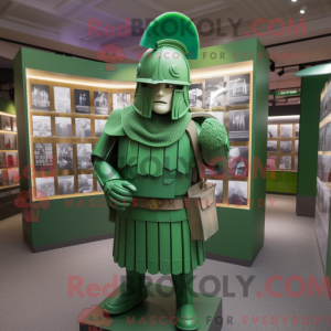 Grøn romersk soldat maskot...