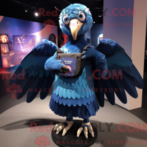 Blauwe gier mascottekostuum...