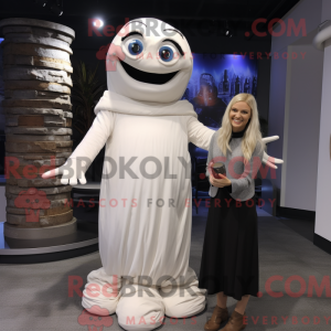 Witte heks mascottekostuum...