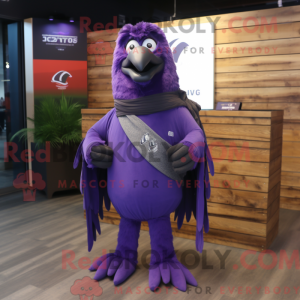 Lilla Crow maskot kostume...