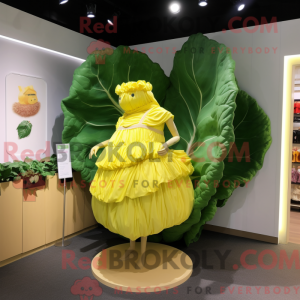 Yellow Cabbage Leaf mascot...