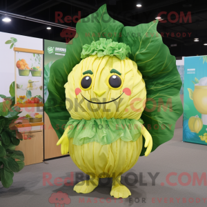 Yellow Cabbage Leaf mascot...