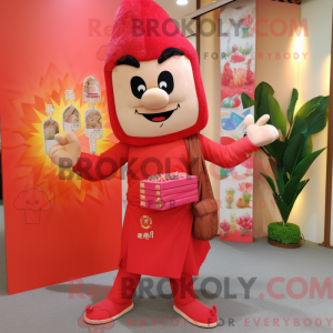 Red Pad Thai mascot costume...