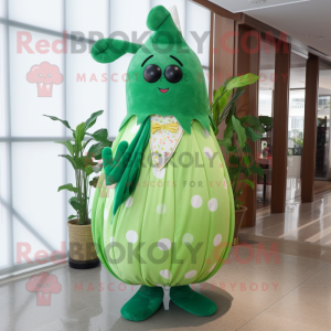 Grön rädisa maskot kostym...