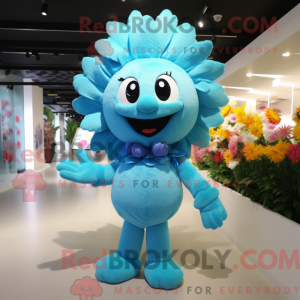 Cyan Bouquet Of Flowers...
