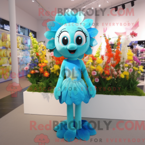 Cyan Bouquet Of Flowers...