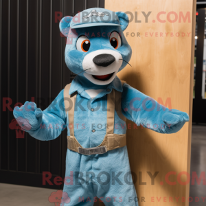 Turquoise Weasel mascot...