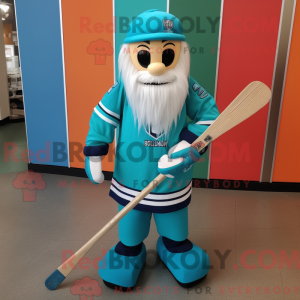 Turquoise Ice Hockey Stick...