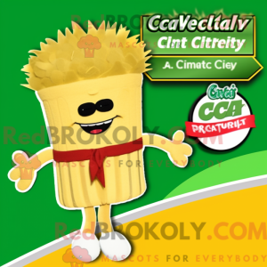 Gold Celery mascottekostuum...