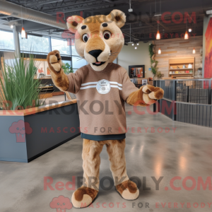 Tan Mountain Lion maskot...