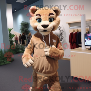 Tan Mountain Lion maskot...