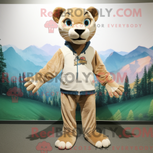 Tan Mountain Lion maskot...