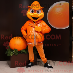 Orange mandarin maskot...