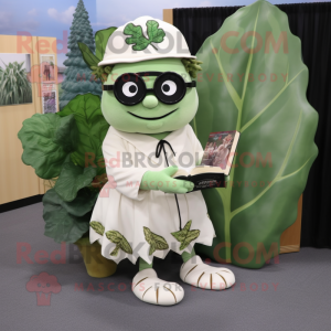 Cream Cabbage Leaf maskot...