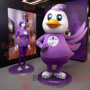 Purple Dove mascottekostuum...
