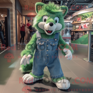 Grøn Skunk maskot kostume...