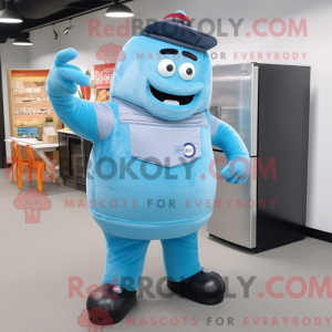 Sky Blue Bbq Ribs maskot...