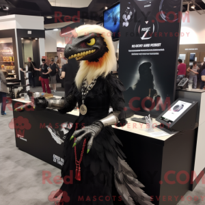 Black Utahraptor mascot...