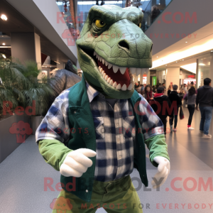 Green Allosaurus mascot...