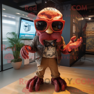 Brun Kraken maskot kostume...