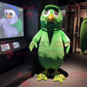 Groen Merel mascottekostuum...