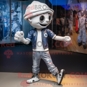 Silver Soccer Goal mascot...